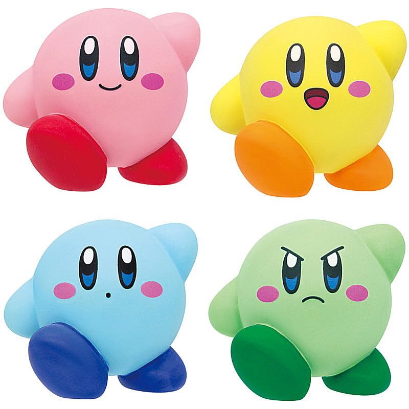 Deluxe Weich-Vinyl-Figuren für Wii Set Kapselspielzeug Kirby's Adventures! [Vollständig 4]