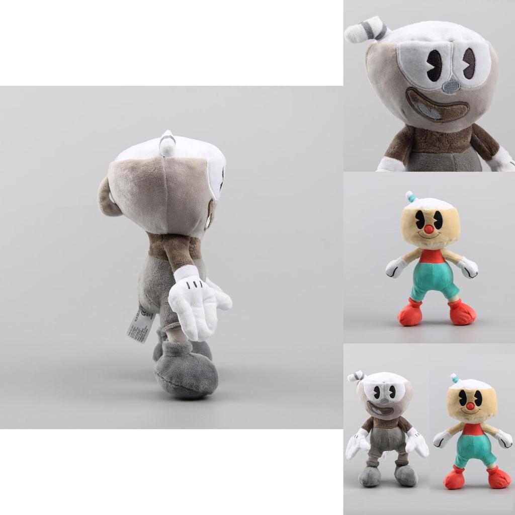 Charming Cuphead Plush Toys Cuphead Puphead And Bw Soft Stuffed Doll For Kids Gifts 25 Cm