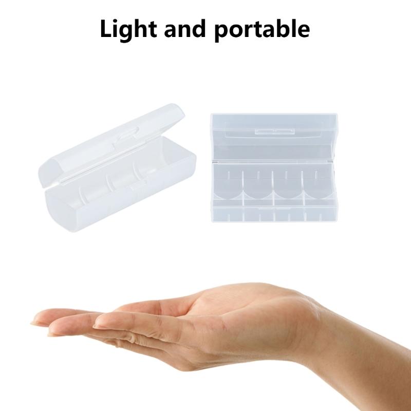 Custodia trasparente per batterie 21700 per 1/2 batterie. Protegge le batterie, previene cortocircuiti e polvere.