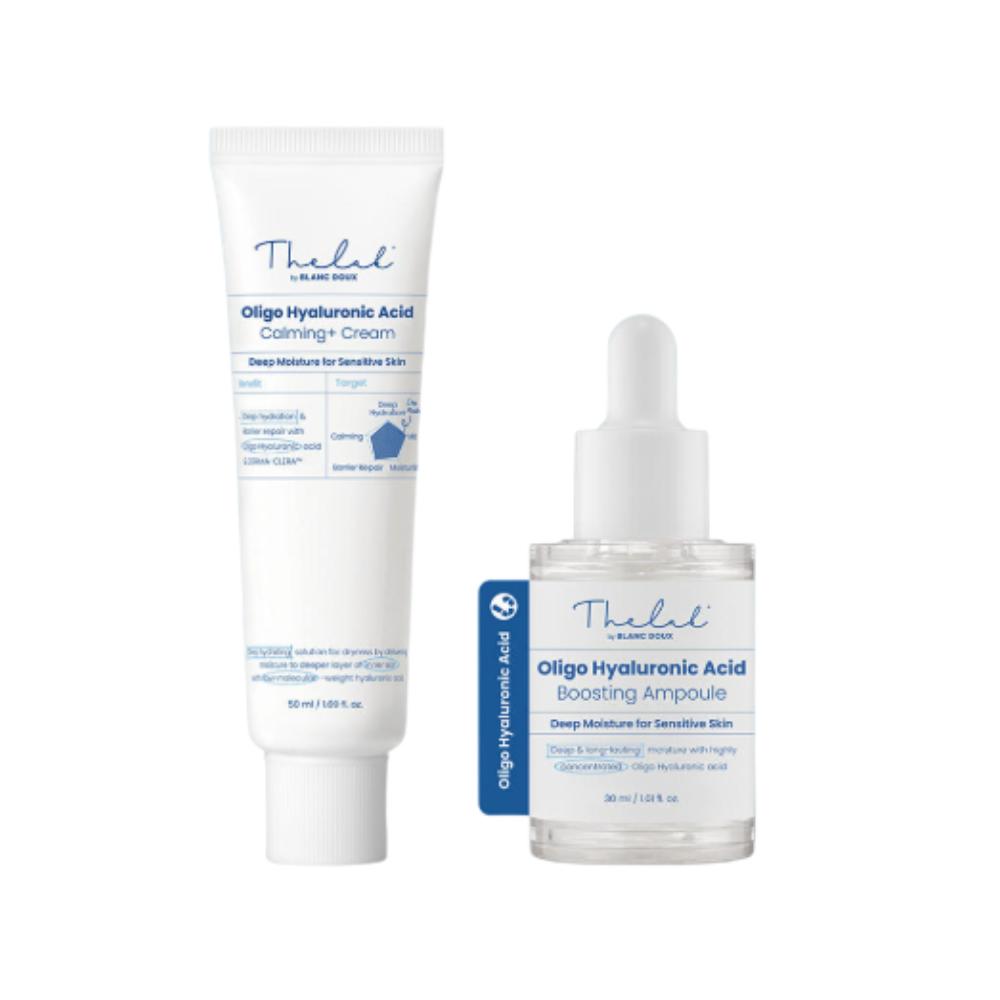 

THE LAB by blanc doux Oligo Hyaluronic Acid Calming+ Cream 50ml + Boosting Ampoule 30ml Deep Hydration Set