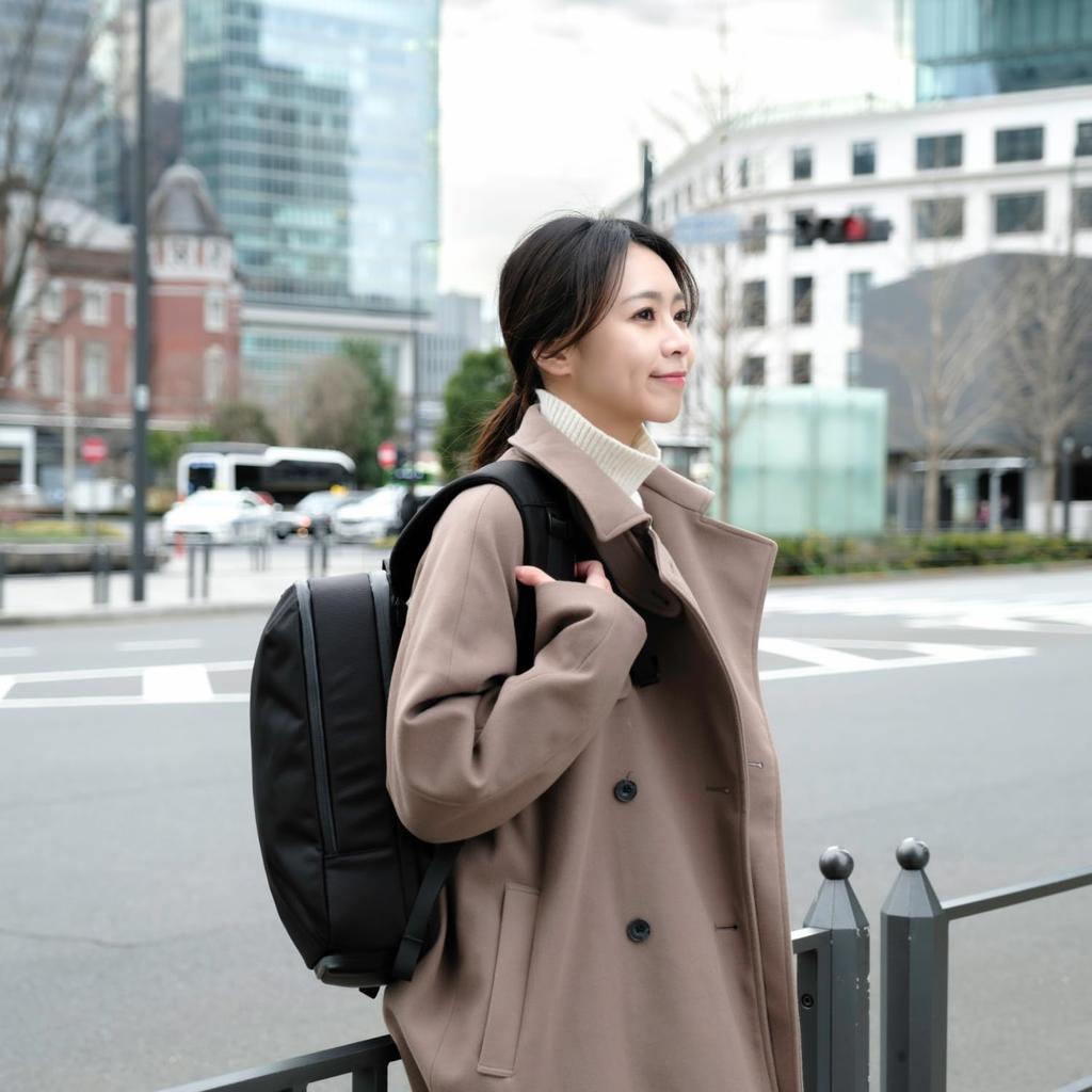 [Ergofinite] THE TOKYO TECHPACK Thin, Lightweight, Compact BackpackBusiness BackpackMatte BlackTYO-T-PA-BK