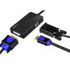 LogiLink DisplayPort DP/M To HDMI+DVI+VGA Adapter, 4K/30 Hz, Black, 0.1 M
