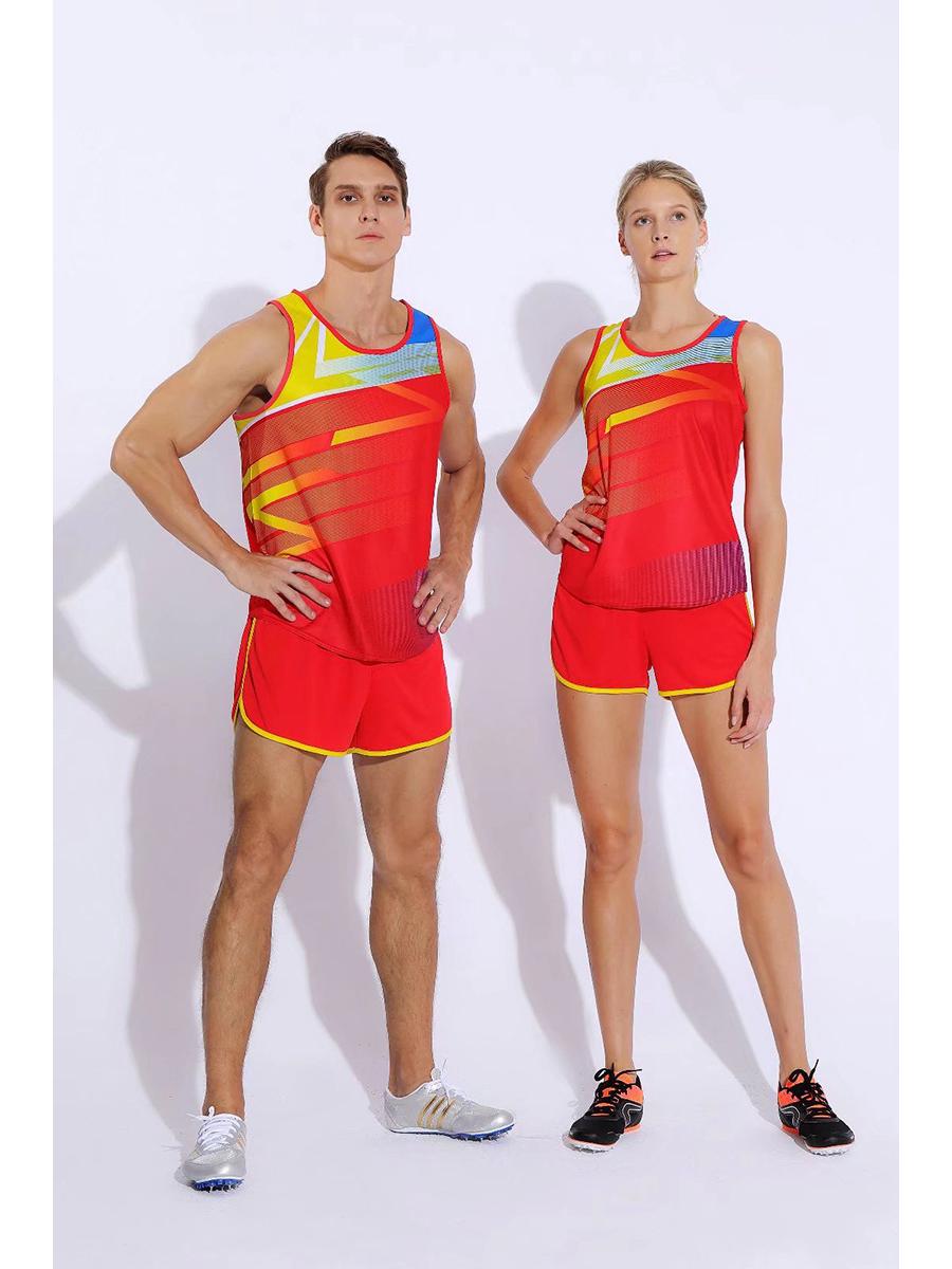 

Індивідуальний комплект костюма для легкої атлетики Speedy: Чоловічий та Жіночий Жилет для Спринту, Марафону, Бігу та Фітнесу Men s M червоний