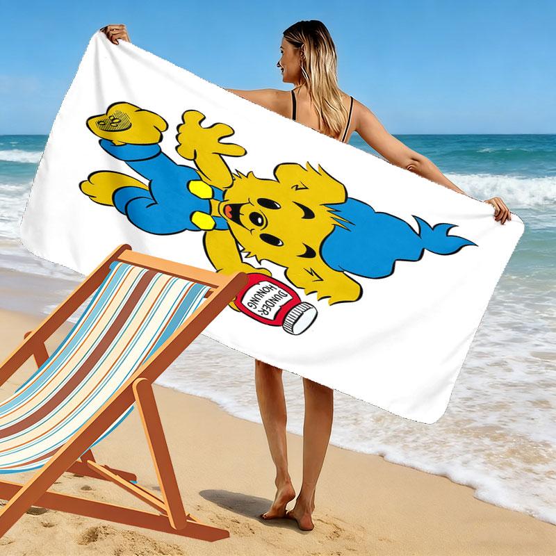 Bamse Print Beach Towel, Large Soft Quick Dry Towel for Beach Camping Swimming
