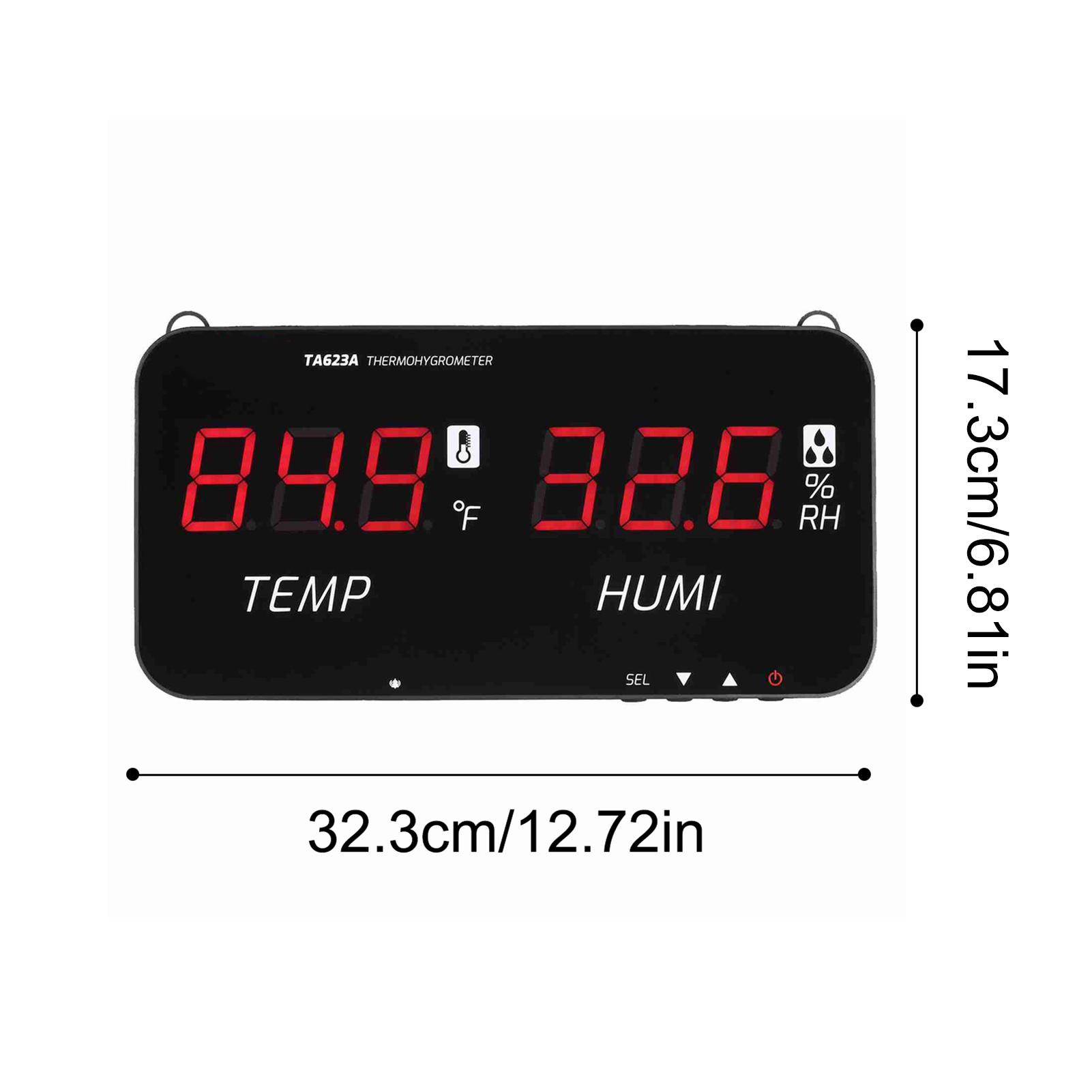 

Intelligent Temperature Humidity Meter with LED Digital Display Screen Wall Mounted Digital Thermometer Hygrometer чёрный