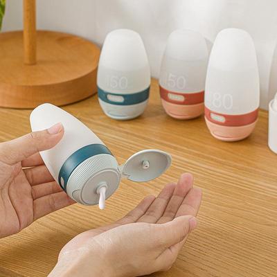 סט בקבוקי סיליקון ניידים אטומים לנסיעות לקרמים ושמפו