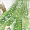100x150cm Chinese classical style Printed bamboo leaf chiffon embroidery fabric For DIY hanfu shirts doll cloth