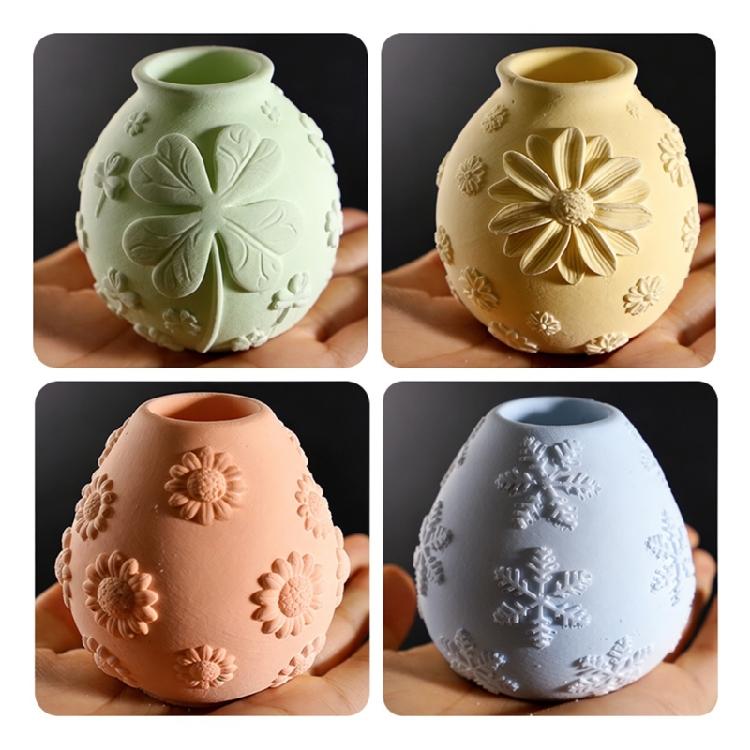 Multipurpose Silicone Vase Molds Floral Carving Silicone Candlestick Mould For Handmade Vase Home Decoration Resin Art