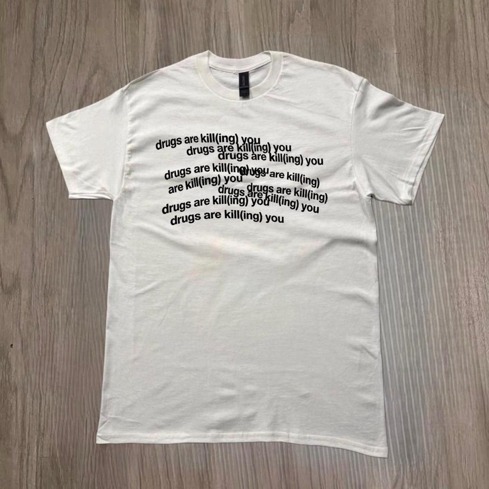Anti Drug Statement Shirt, Drugs Are Killing You Tee, Minimalist Text T Shirt, Streetwear Graphic Tee, Unisex Protest Shirt S