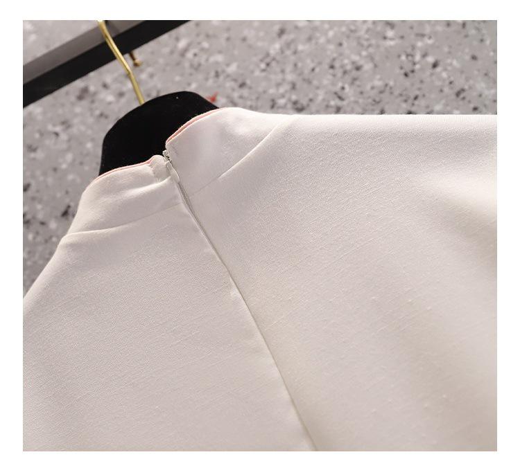 Modern Chinese Tang Suit Hanfu Tea Set: Seven-Sleeve Embroidered Skirt Outfit for Summer