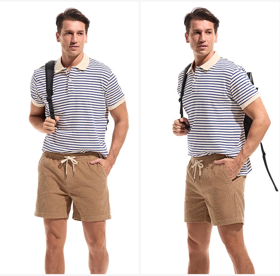 2024 Unisex Heavyweight All-Cotton Corduroy Shorts, Classic Preppy Style, Retro Washed