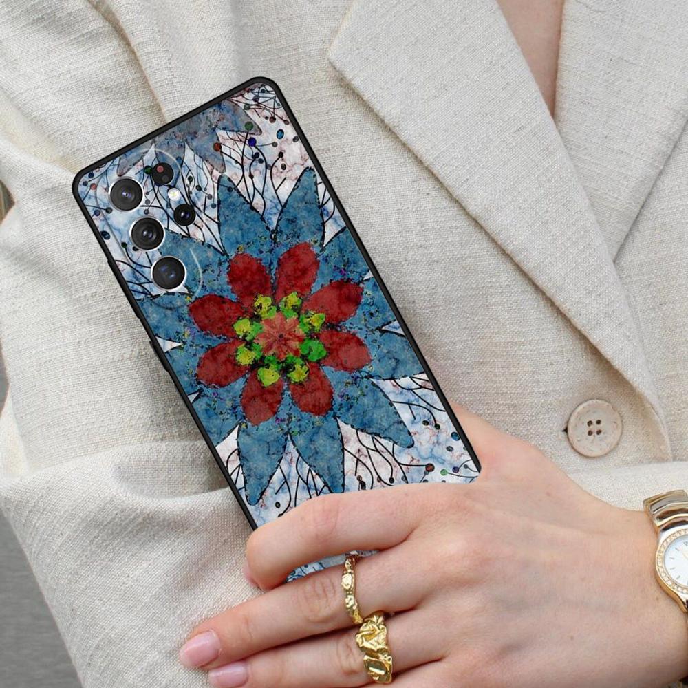 MARBLE MANDALA FLOWER FLORAL Cell Phone Case for Samsung Galaxy S26 Ultra S25 S24 S23 S22 S21 S20 Note10 Cover