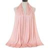 Popular Modal Solid Color Scarf High Quality Breathable Soft Feel Mercerized Cotton Long Headscarf Fashion Trend