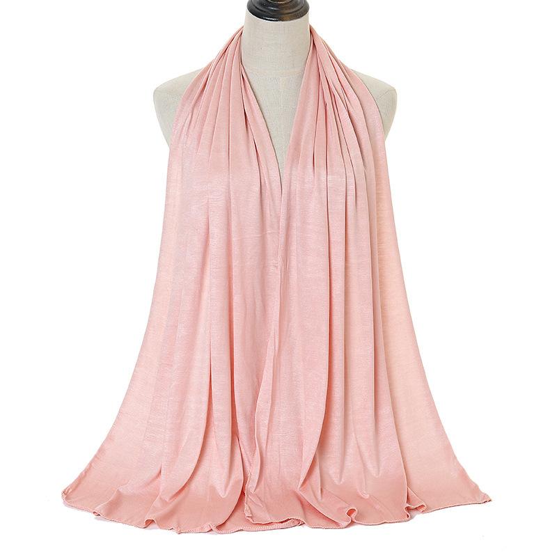 Popular Modal Solid Color Scarf High Quality Breathable Soft Feel Mercerized Cotton Long Headscarf Fashion Trend