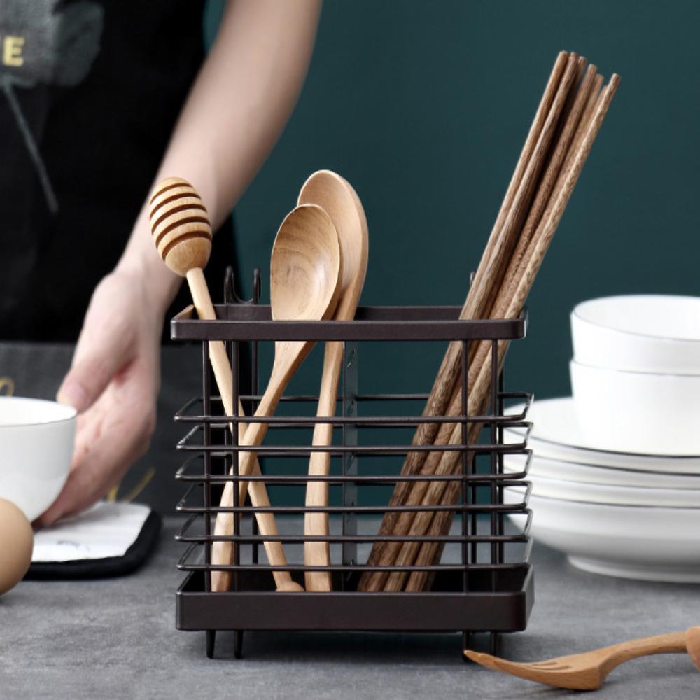 Utensil Drying Rack With Hooks No Drilling For Cutlery Cutlery Drainer Basket For Kitchen Sink Dishwasher Home Storage