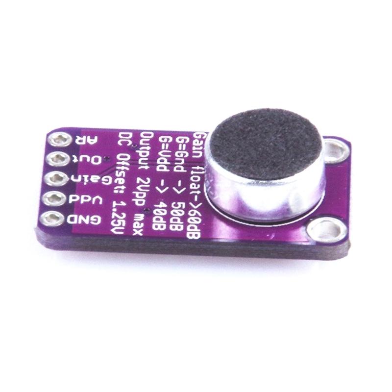 Geräuscharmes MAX9814 Mikrofonvorverstärkermodul 40dB 50dB 60dB Einstellbar Für Entwicklungsplatinen ESP826