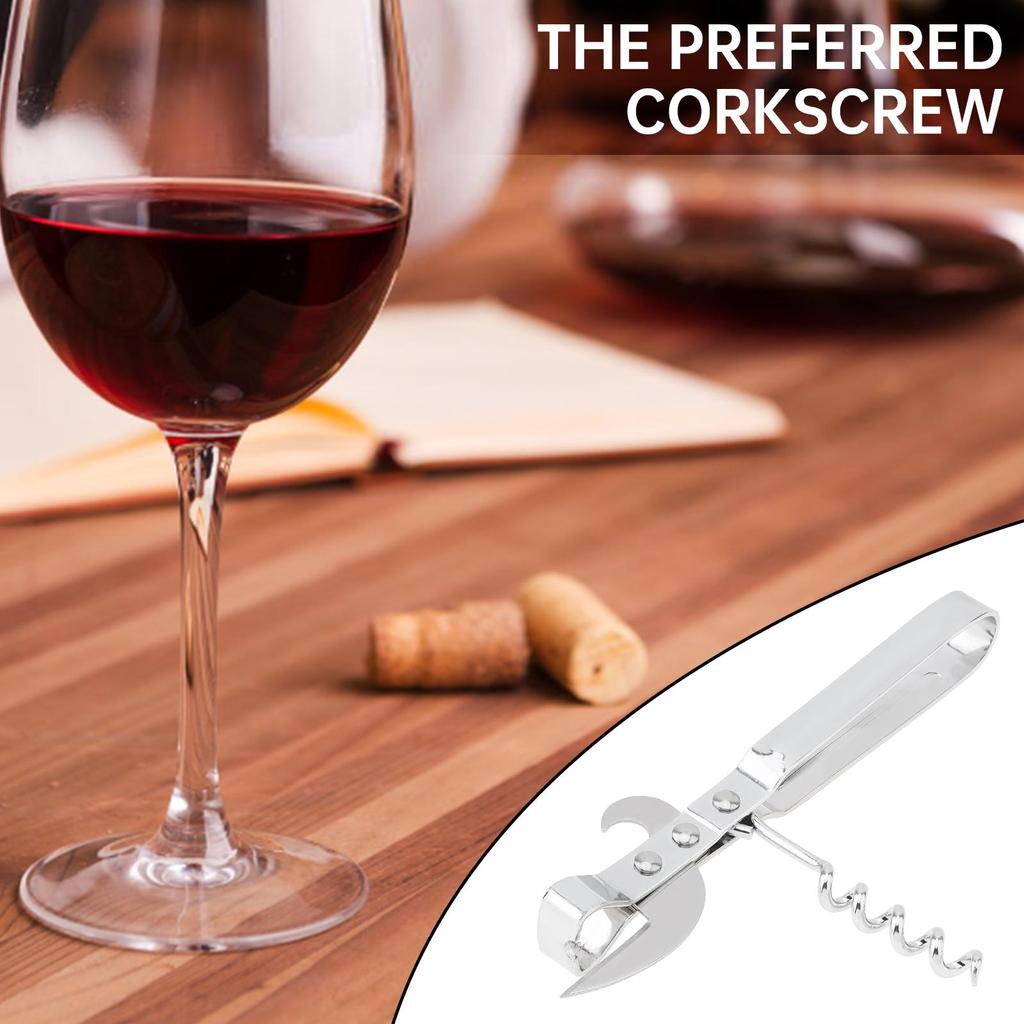 Multifunctional Stainless Steel Can Opener Beer Bottle Opener Adjustable Manual Jar Opener Gripper Kitchen Supplies Silver Color