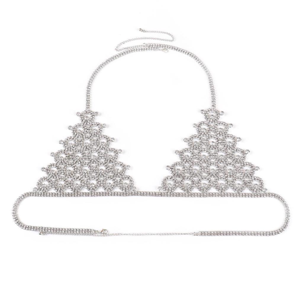 Exaggerated Rhinestone Bikini & Bra Chain - Sexy European & American Nightclub Fashion