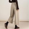 Fanzhen Women's High Waist Wool Blend Wide Leg Cropped Pants
