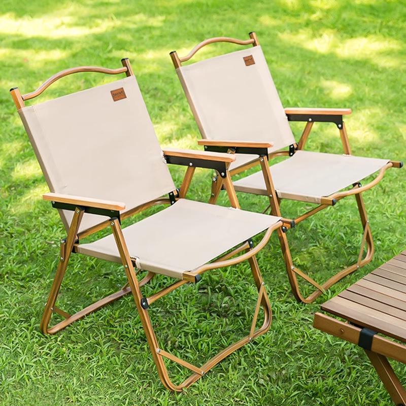 Minimalist Portable Carbon Steel Folding Chair for Outdoor Camping and Picnics