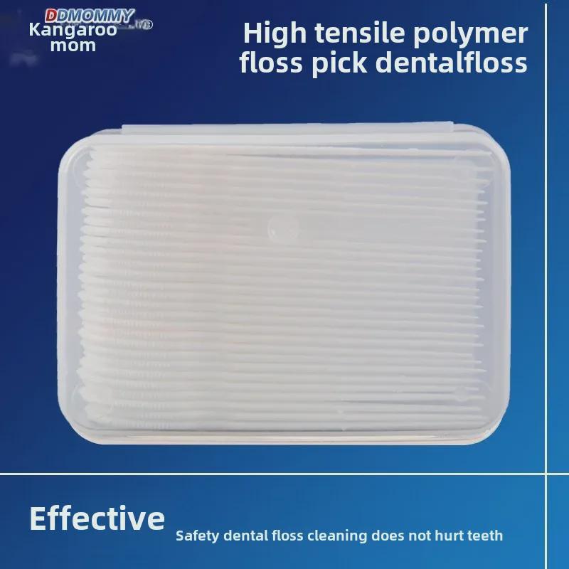 "Kangaroo Mother Dental Floss Stick: Food-Grade Toothpick & Flossing Tool"