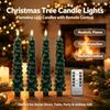LED Christmas Pinecone Simulation Candlelight, Flickering Flame Floating Bullet Head Paraffin Wax Candle Lamp Tapered Candle