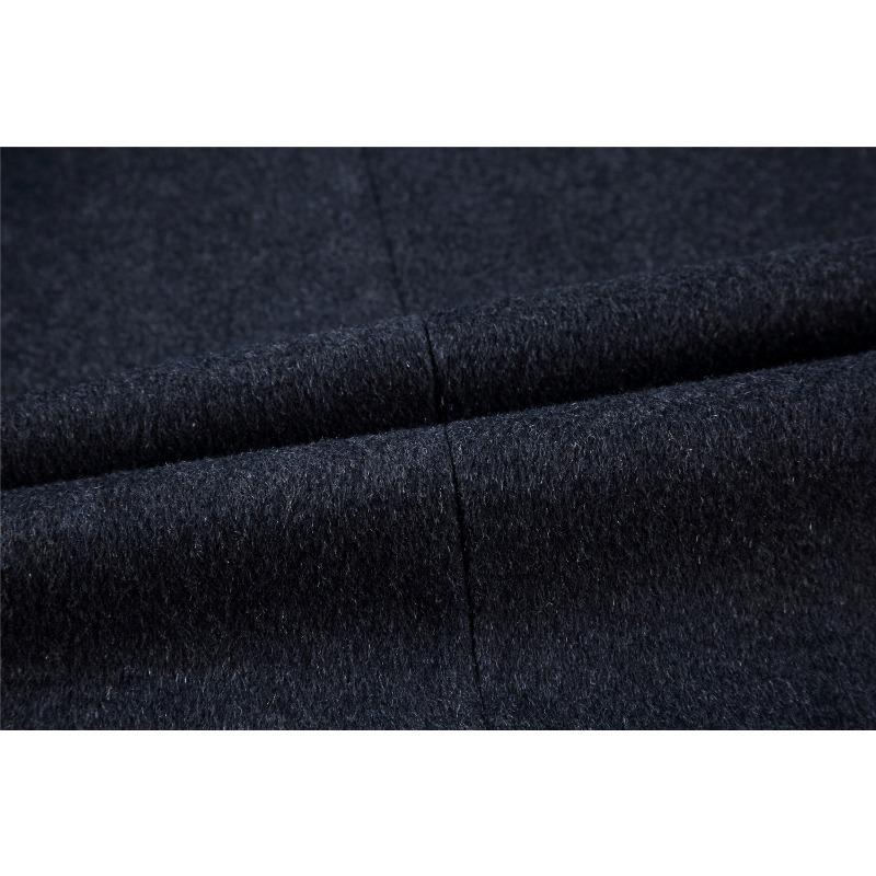 High-end Men's Woolen Woolen Windbreaker Mid-length Suit Collar Buttoned Coat Jacket Casual Thick Men's Top