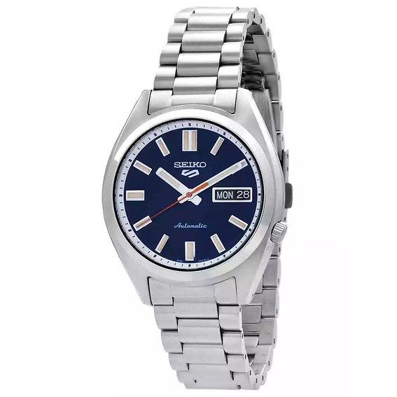Seiko 5 Sports SNXS Series Нержавеющая сталь Rinse Blue Dial Automatic SRPK87K1 100M Мужские часы синий