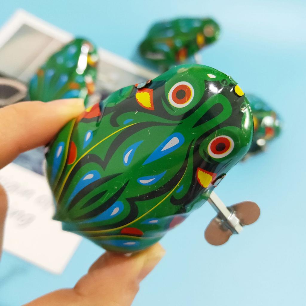 Kinder klassisches Uhrwerk-Spielzeug zum Aufziehen, springender Frosch, für Kinder und Jungen, pädagogisch