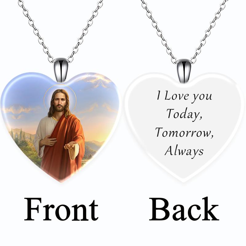 

Модные украшения, ожерелье с подвеской из кристаллов любви, набожный верующий английский