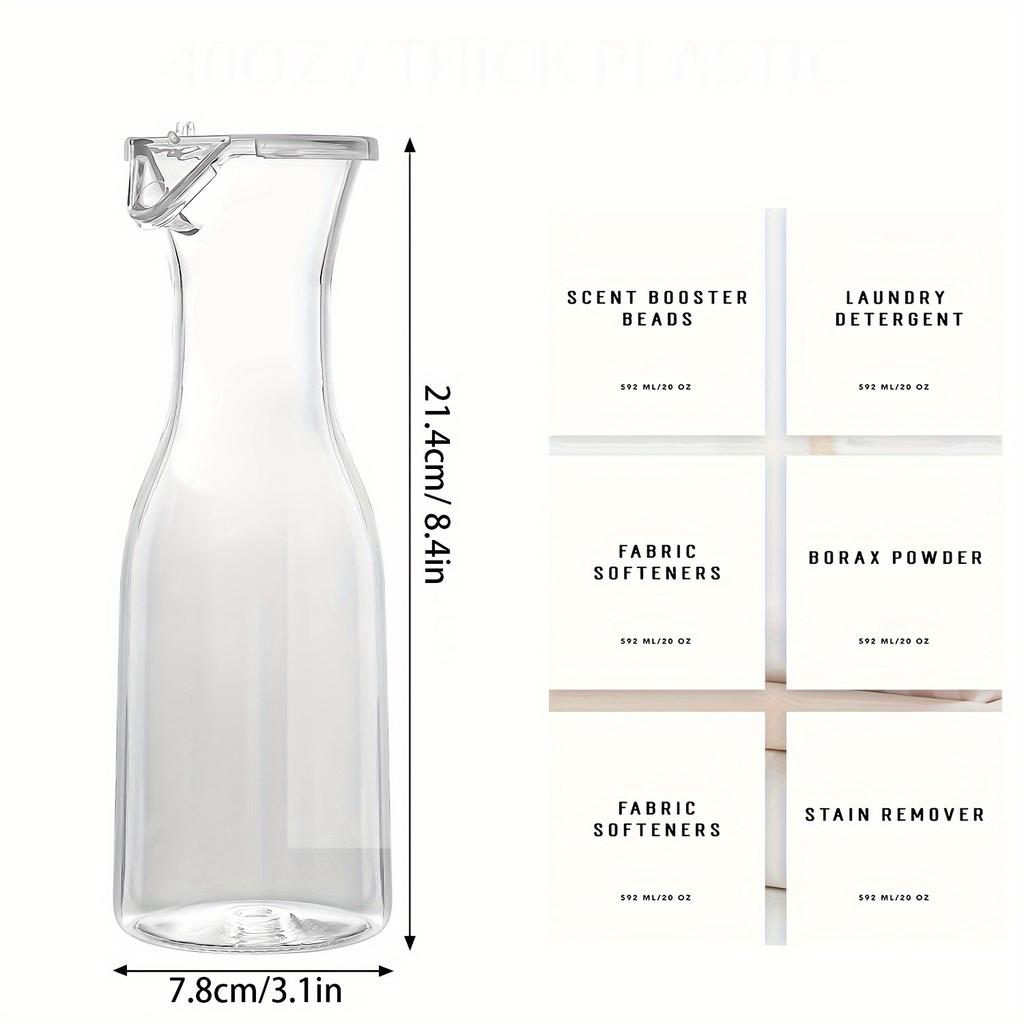 2pcs 20OZ Laundry Detergent Dispenser Liquid Laundry Detergent Holder Container Organizer, Laundry Soap Dispenser Storage Box