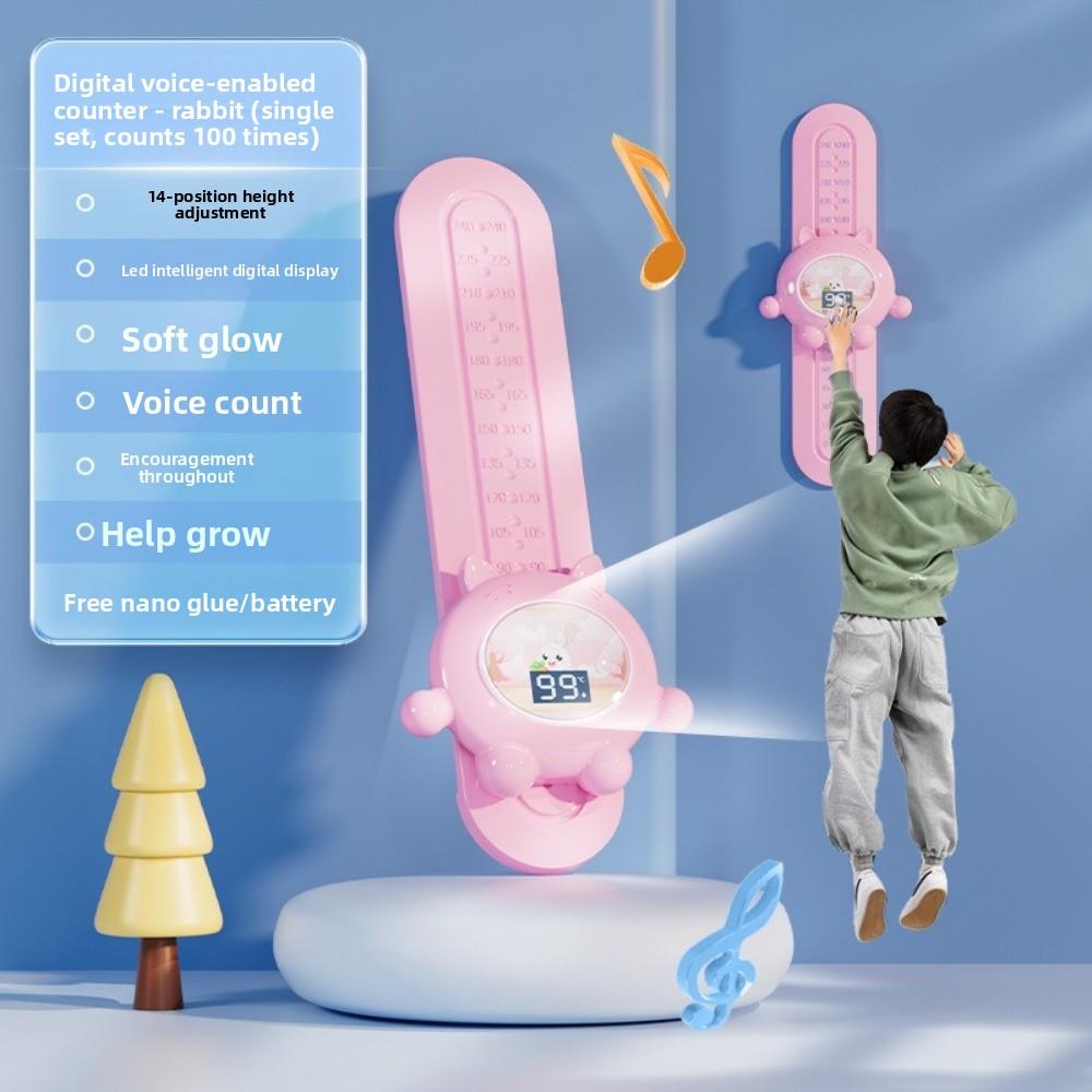 Built-in Voice Prompts Jump Trainer Adjustable Height Children's High Jump Toy for Kids Exercise