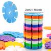 200PCS/Pack Snowflake Building Block Colored Macaron Available Plastic Color Recognition Insert Snowflake School Reward Gift ZYF