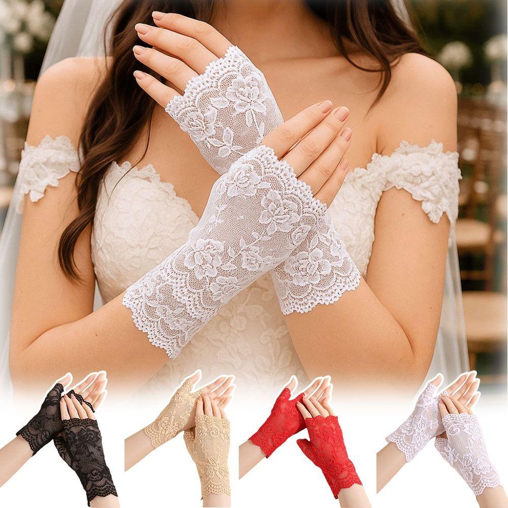 Sunscreen Short Gloves Half Finger Driving Gloves Fashion Performance Gloves Dance