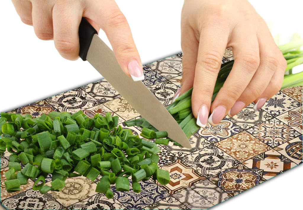 TEMPERED GLASS CUTTING BOARD 30x22 MOSAIC