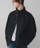 Rotember Herringbone Twill High-Neck Jacket [Black]