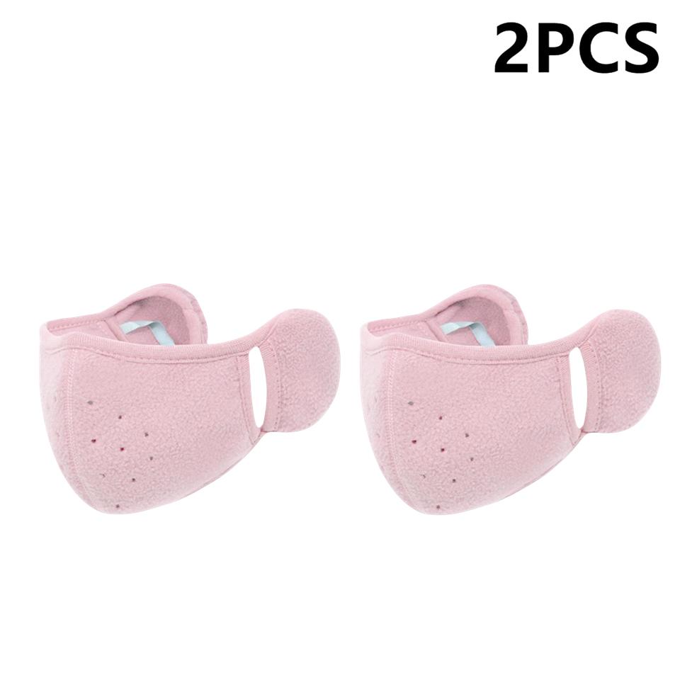 2Pieces Winter Fleece Earmuffs with Windproof Mouth Cover Unisex Warm Ear Warmer Breathable Face Mask for Outdoor Activities