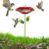 Bee Bath Flower Shaped Garden Stake Bird Water Feeder Outside Butterfly Drinking Station for Patio Backyard Porch Yard Lawn