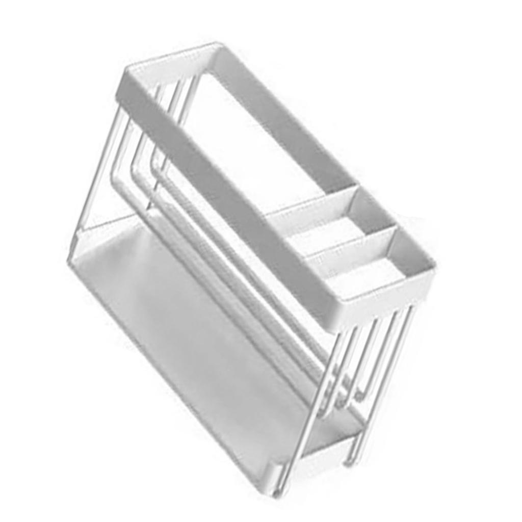 Küchenspülbecken-Organizer Multifunktionaler Arbeitsplatten-Schwamm-Abtropfständer Fensterbank-Spülbecken-Seitenständer mit Abtropfschale für