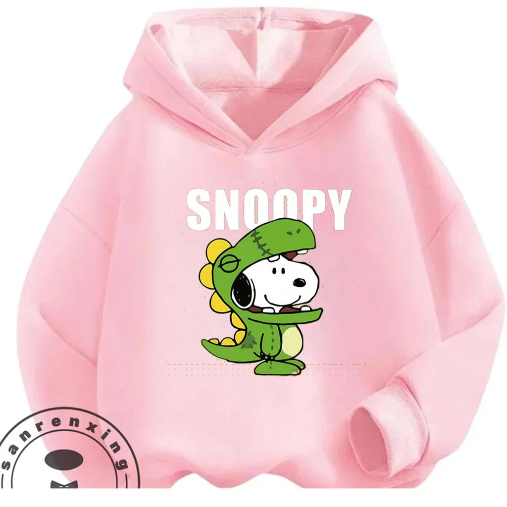 New Autumn Kawaii Hooded Sweatshirt Cute Cartoon Casual Street Style Kids Hoodie Snoopy Boys Girls