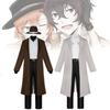 Comfortable Anime Cosplay Outfits For Gamers Bungo Stray Dogs Dazai Chuuya Soft Fabric