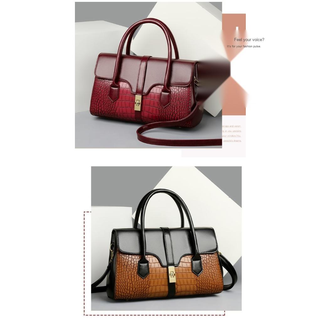 Handbag Women Faux leather Crocodile Pattern Adjustable Strap Daily Commute