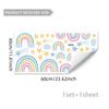 Removable Clings Rainbow Window Decal Fade Resistant Allows Natural Light No Glue Needed Clean Removal Window Stickers