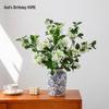 Chinese Blue and White Porcelain Ceramic Vase for Home Decor