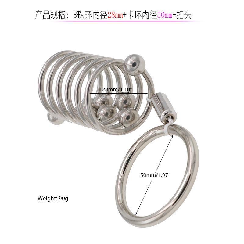 Stainless Steel Multiple Beads Penis Lantern Ring Couple Passion Alternative Climax Sex Tools Adult Toys Not Loose