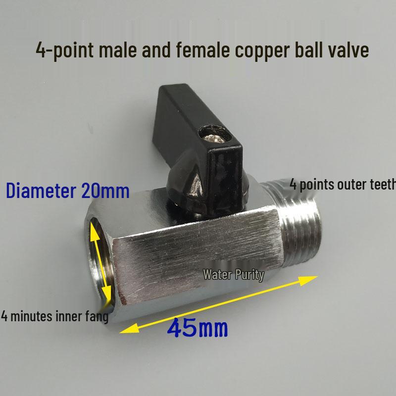 Three-Way Water Purifier Valve with 4 to 2 Points, 3 Points, and 2.5 Points Options - Internal/External Threads.