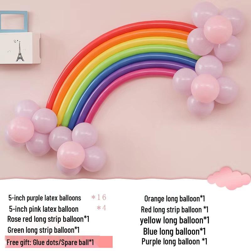 DIY Regenbogen-Ballondekoration für die erste Geburtstagsparty