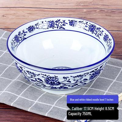 Qinjin Blue & White Porcelain Noodle Soup Bowls