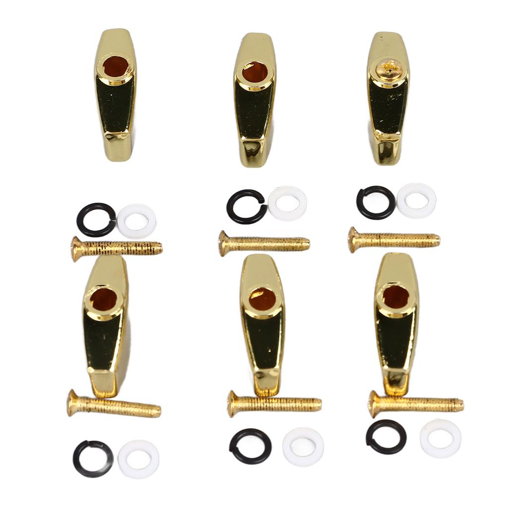 6Pcs Guitar Tuning Peg Buttons Metal Stable Universal Tuner Buttons Replacement for Acoustic
