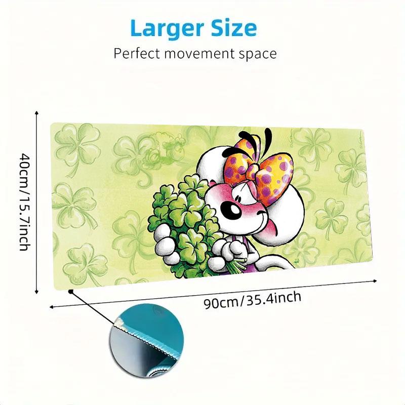 Diddl Large Size Mouse Pad Large Gaming Table Cushion Non-slip Laptop Tablet Big Mousepad XXL Mat Mini PC Playmat With Lock edge